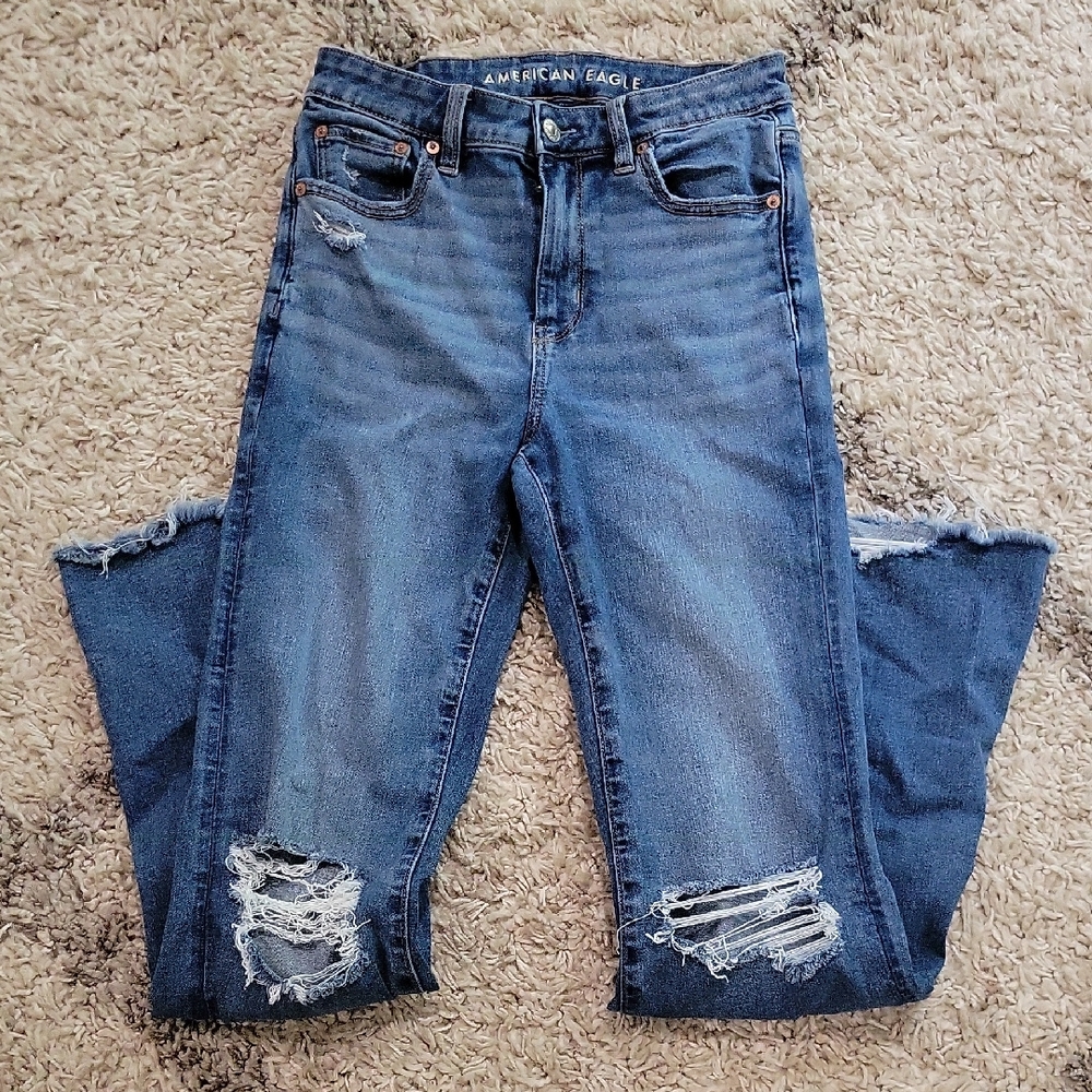 AE Super High Rise Flare Jeans